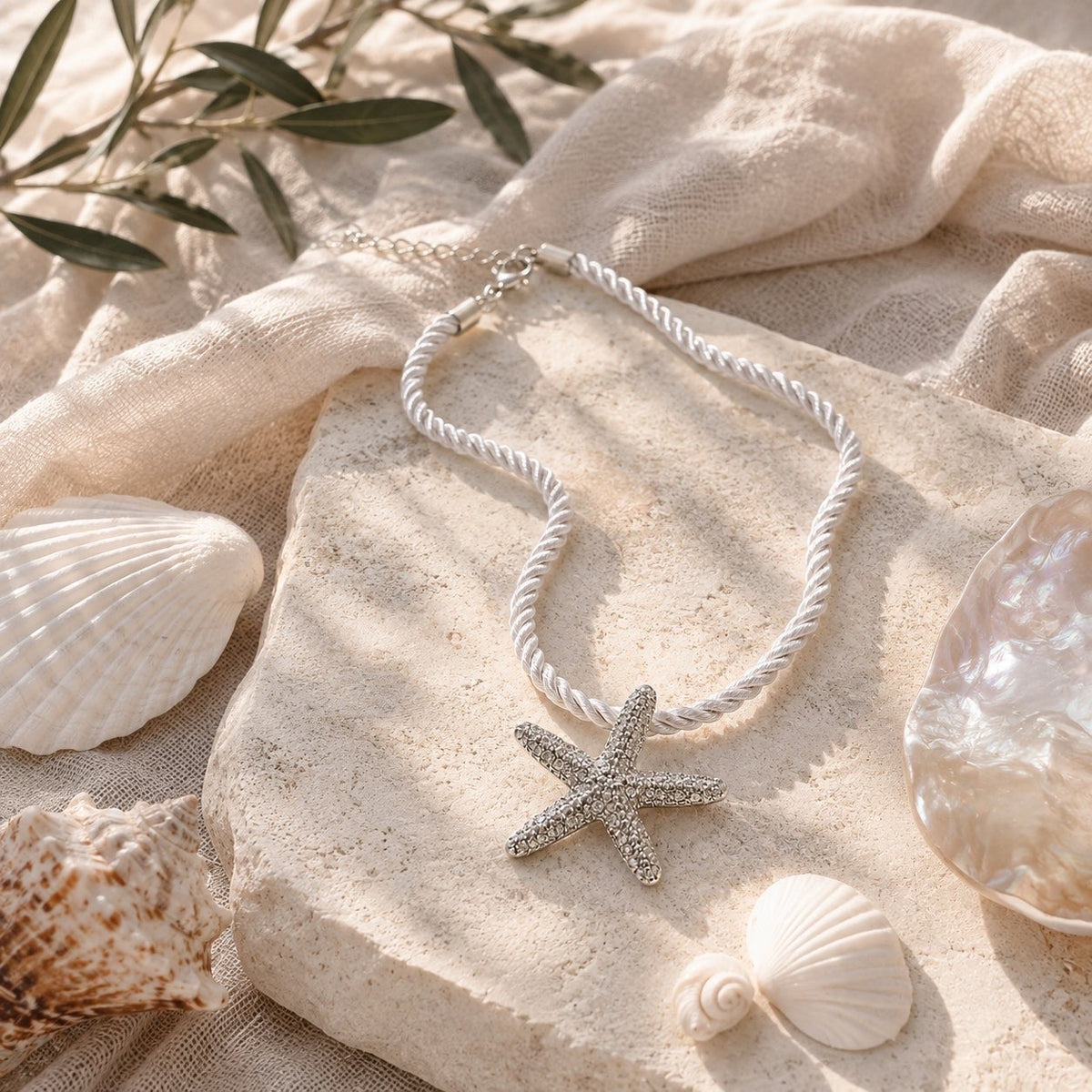 Collier pendentif étoile de mer