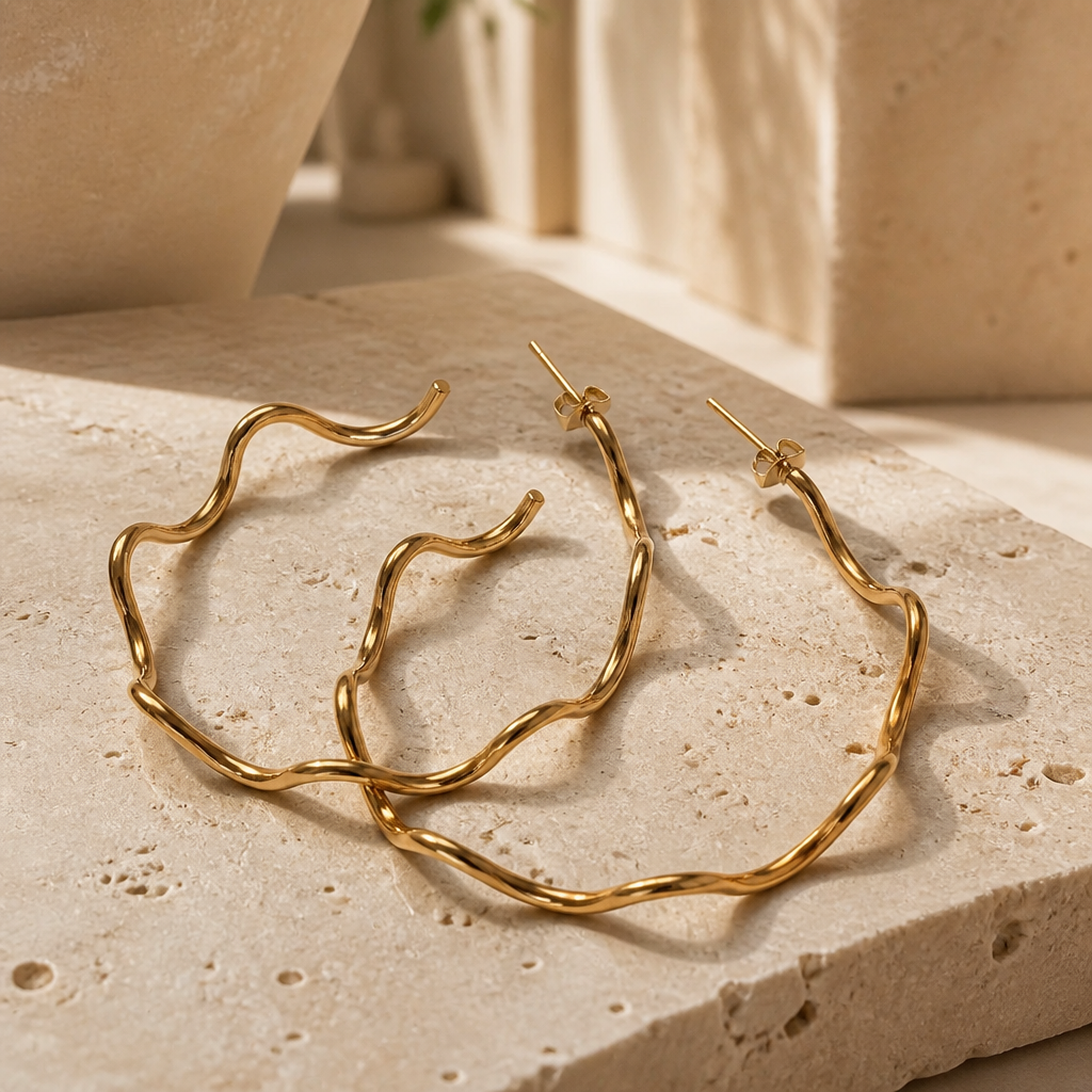 Boucle d'oreille Vague