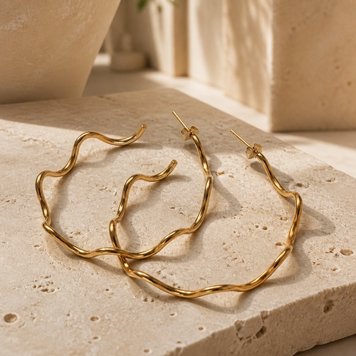 Boucle d'oreille Vague