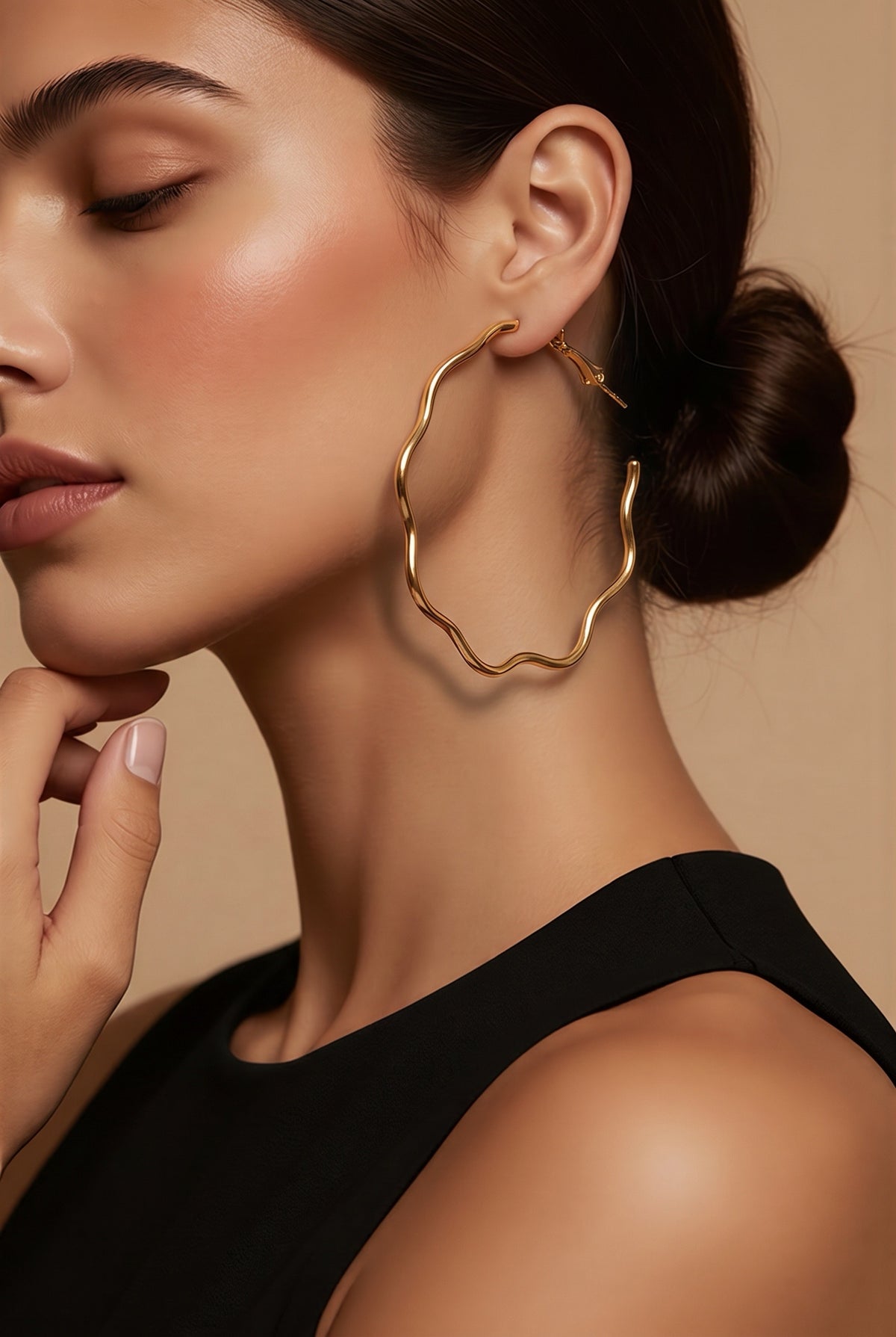 Boucle d'oreille Vague
